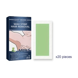 East Moon Gentle Waxing Paper for Men Non-Irritating Body Clean Quick Hair Removal for Arms Underarms Legs for Beauty SalonsSize: 20pcs, color: Black