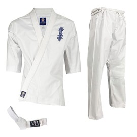 Victorbudo USA 8-oz Kyokushin Karate Uniform Kids gi & Adult Martial Arts uniform Unisex Karate Gi White Color Size 4