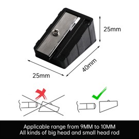 FEZTGVOFA Cue Tip Shaper, Billiards Pool Cue Tips Shaper, Billiard Cue Stick Accessories, Billiard Cue Repair Tool, Billiard Accessories Portable Tool for Both Beginners and Seasoned Players
