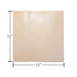 Muse Craft Flawless 12''X11.5'' Vegetable Tanned Leather 5-6oz Precut| Import A Grade Tooling Leather Hide 1.9-2.3mm| Full Grain Veg Tan Leather for Tooling, Carving, Dyeing, Embossing(12''x12'')