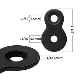 Figure 8 Fastener, Heavy Duty Table Top Fasteners, Desktop Clips Tabletop Connector Bracket (Black) (20) (20)