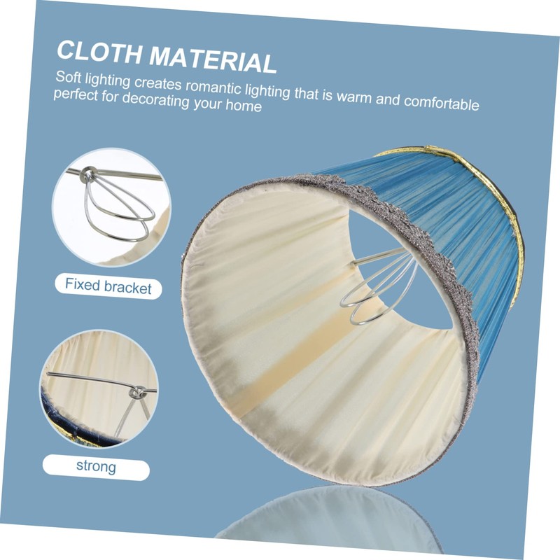 WHAMVOX Pleated Chiffon Lampshade Replacement Light Cover Elegant Decor for