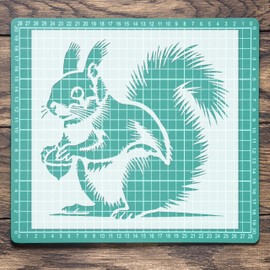Squirrel Wild Stencil: Mylar Airbrush Wall Art Painting Crafts 2-190 Micron-A4 Stencil - Design Size (178 x 170 mm)