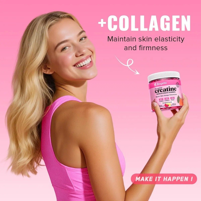 Creatina Monohidratada Gummies With Collagen Gomitas Fitness