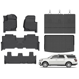 for Ford Expedition MAX Floor Mats 2025 2024 2023 2022 2021(8 Seats),Car Mats for Ford Expedition MAX(Bench Seat) All Weather Floor Mats Cargo Floor Liner Accessories 2021-2025