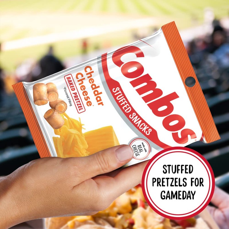 COMBOS Cheddar Cheese Pretzel Baked Snack Packs, Cheese Crackers Snacks,