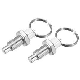 PATIKIL 2 Pcs Spring Plunger with Pull Ring, M8x1.25 Stainless Steel Pull Ring Indexing Plunger Retractable Spring Manual Plungers for Mould Cabinet Industrial Equipment