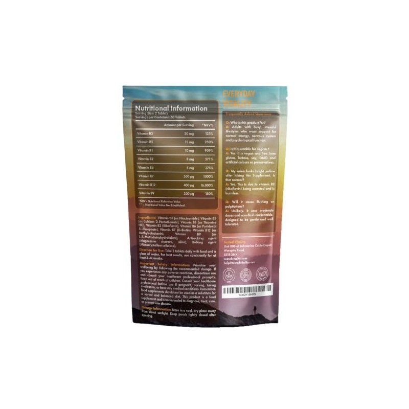 Everyday Vitality Methylated B-Complex |Active B Vitamins with Methylfolate, Methylcobalamin