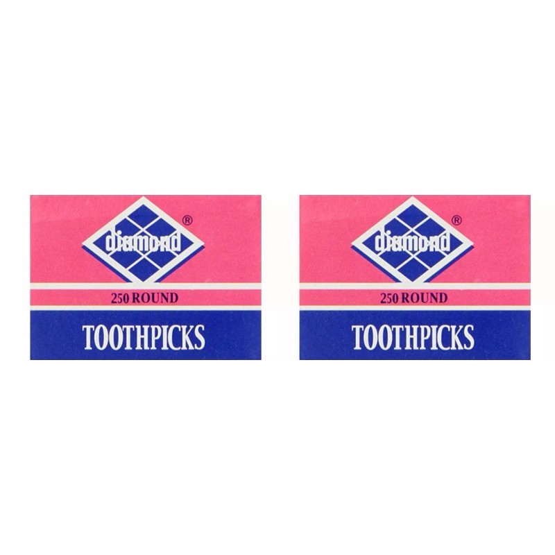 Diamond 250 Round Toothpicks (2) (4) (6) Packs - 2