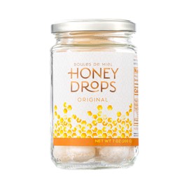 Gourmanity Honey Drops, Delectable Balls of Hard Honey Candy with Surprise Honey Filling, Carefully Crafted with Natural Honey, Made in Provence, France, 7oz (Pack of 2)