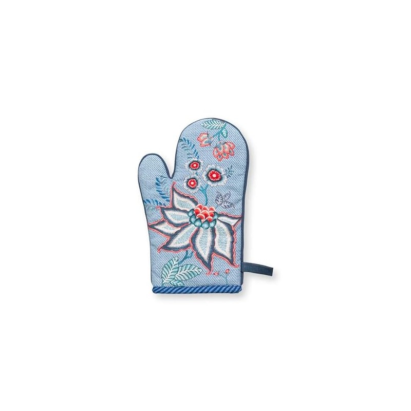 Pip Studio Oven Glove Flower Festival Blue 29 x 15