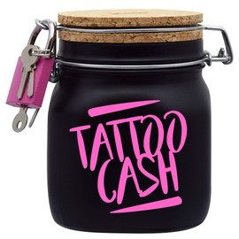 Money Box Tattoo Cash Pink Money Gift Idea Black M