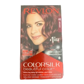 Revlon Permanent Hair Color Dye Colorsilk 4.4 oz 48 Burgundy 3 Pack