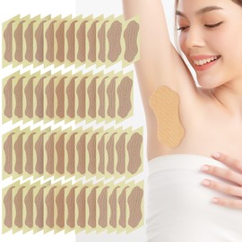 ziyue Underarm Sweat Pad, Sweat Pad, 50 Pieces, Antibacterial, Odor Resistant, Unscented, Quick Drying, Inconspicuous, Direct Attachment, Unisex, Sweat Prevention, Skin-friendly (50 Pieces/Skin Color)