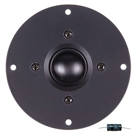 MASTER AUDIO 1 RSQ802 Dome Tweeter Black 100 Watt RMS 200 Watt Max 10 cm 100 mm 4 Inch Impedance 8 Ohm 25 mm Coil Ultra Slim for Home Party 1 Piece + Free Capacitor