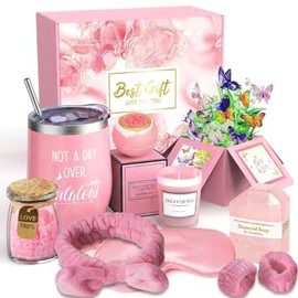 Regalos de Cumpleaños para Mujeres, 12pcs Canasta de Spa Relajante para Mujer, Kit de Relajación y Autocuidado para Ella Amiga, Mamá, Hermana, Novia,