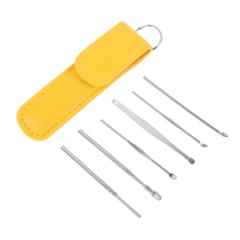 Beavorty Stainless Steel Earwax Picking Spoon Set Portable Ear Cleaning Tools with Leather Case Design for Comfortable Earwax Removal and Ear