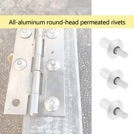 ECSiNG 50pcs 6.4x4mm Aluminum Drive Rivets Blind Drive Rivets Rivets Set Round Head Aluminum Core Rivets for Fixing Metal, Plastic, Wood and Other Materials