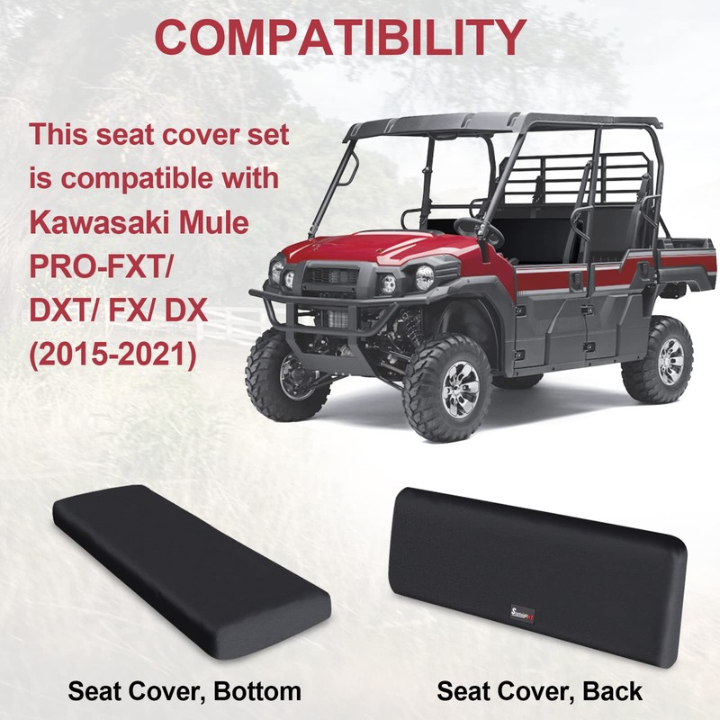 StarknightMT UTV Mule Pro Seat Covers 1680D Compatible with Kawasaki