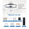 AQUBT Ceiling Fans with Lights and Remote, 20" Modern Low