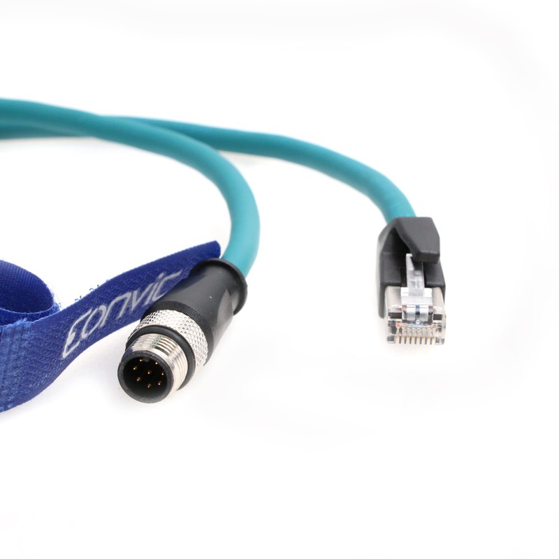 Eonvic M12 to RJ45 Industrial Ethernet 8 Pin A Code