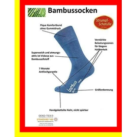 TippTexx24 6 pairs of Oekotex bamboo socks, odour killers - White, size: 43-46
