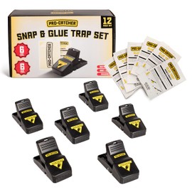 Mouse Traps, Mouse Traps Indoor, Mouse Traps Indoor for Home, Glue Traps for Mice and Rats, Trampas para Ratones, Mouse Glue Traps Indoor for Home, 6 Mice Traps 6 Glue Mouse Traps - 12 Pack