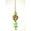 Green Tree Frog with Swirl Heart Ceiling Fan Pull Chain/Light