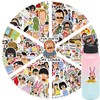 100PCS Funny Cartoon Bob's Burgers Waterproof Sticker for Water Bottles