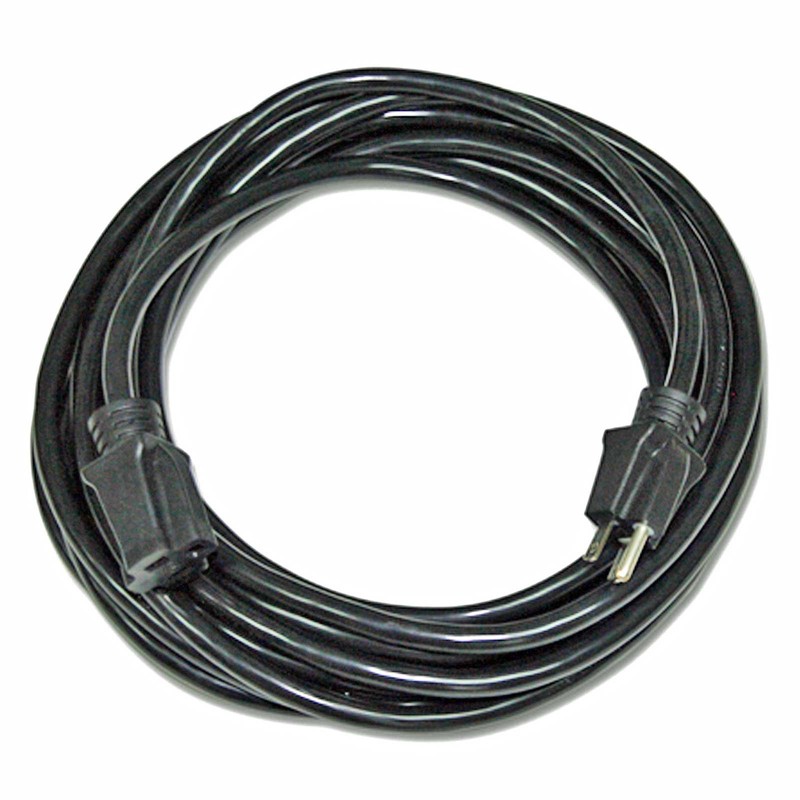 25' Pro Power SJTW Extension Cord, 12/3 AWG, Black