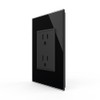 LIVOLO Black Duplex Receptacle 15A Standard Decorative Electrical Wall Outlet