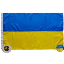 Ukraine Flag Ukrainian flag 3x5FT -(90x150cm) Sewn Stripes 210D Heavy Duty Polyester Flag Outdoors Indoors Brass Grommets