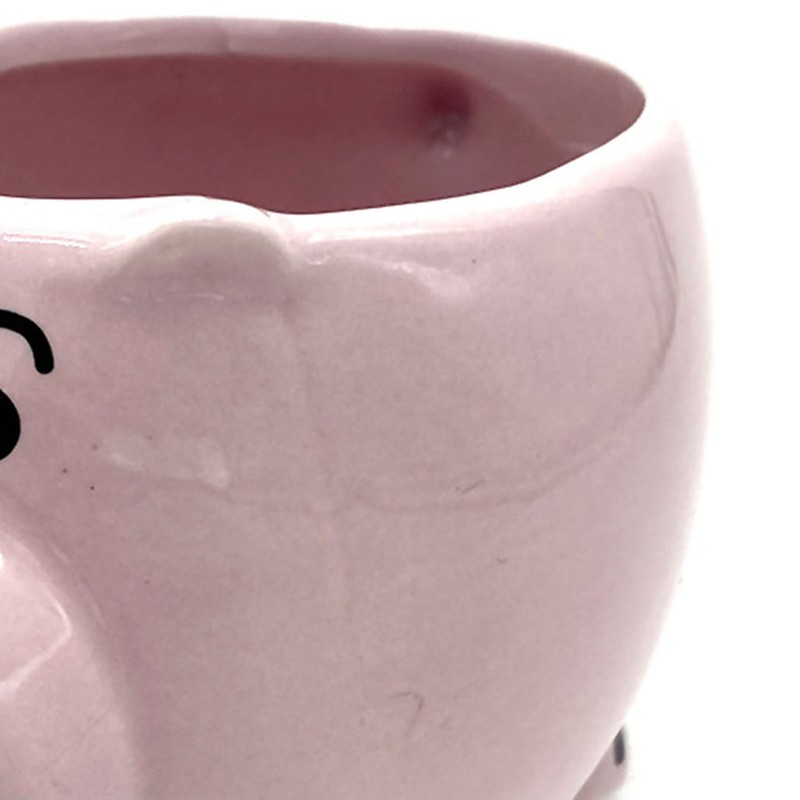 Cute Pig Ceramic Cup Pink Comfortable Grasp Smooth Mouth Lovely