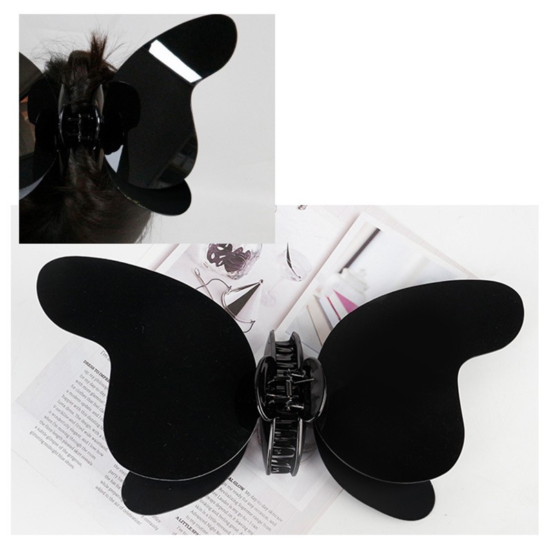 Hair Claw Clip Extra Large Round Comb Teeth Lightweight Butterfly