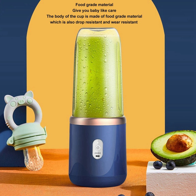 300ml Portable Blender Cordless for Shakes Juice Six Blades USB