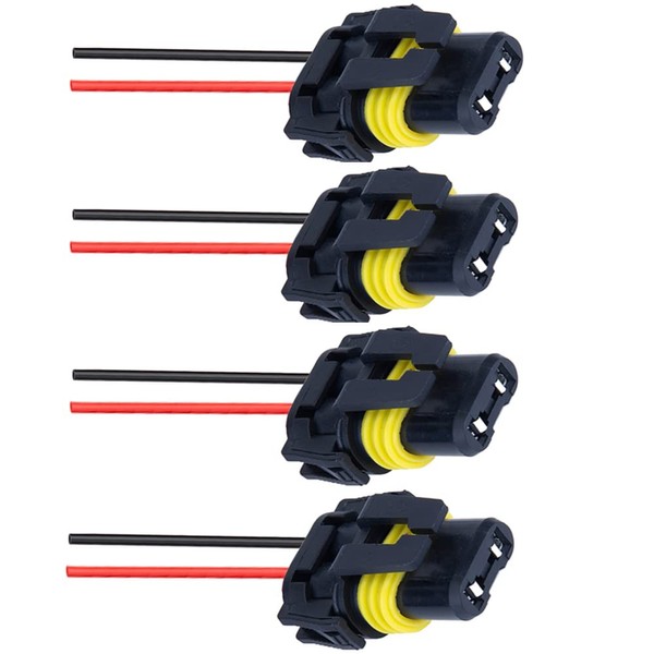 BlyilyB 4-Pack 9005 9006 HB3 HB4 Female Adapter Wiring Harness