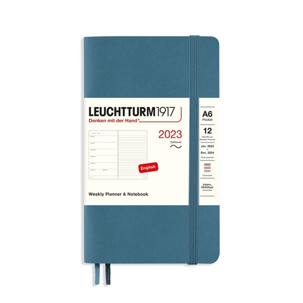 LEUCHTTURM1917 365927 Weekly Calendar & Notebook Softcover Pocket (A6) 2023,