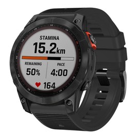 Abanen Quick Fit 26mm Nylon with Silicone Lining Watch Bands for Garmin Instinct 2X / epix Pro 51mm / Fenix 7X / Fenix 6X / Fenix 5X, Dual-Material Soft Sweat-proof Wrist Strap for Enduro (Black)