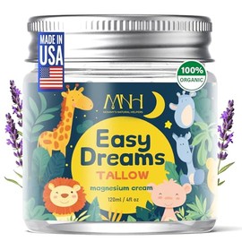 Magnesium Lotion for Kids, Tallow Based Magnesium for Kids, Safe for Babies 3 Months+, Chemical and Fragrance Free Lavender Scented Moisturizing Body Lotion, Made in USA, 2 Month Supply