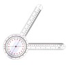 Goniometer 12 inch, Transparent Orthopedic Angle Ruler Plastic Goniometer, 360