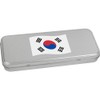 Azeeda 'Waving South Korean Flag' Metal Hinged Stationery Tin/Storage Box