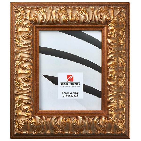 Craig Frames Barroco, Antique Gold Baroque Picture Frame, 17 by