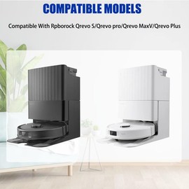 Accessories Kit Compatible with Roborock Qrevo S/Qrevo Maxv/Qrevo S/Qrevo Plus Robtic Vacuum Cleaner,17 Spare Parts,1 Main Brush Roller,4 Side Brushe,4 Mop Pads,4 Dust Bags,4 Hepa Filters (White-17)
