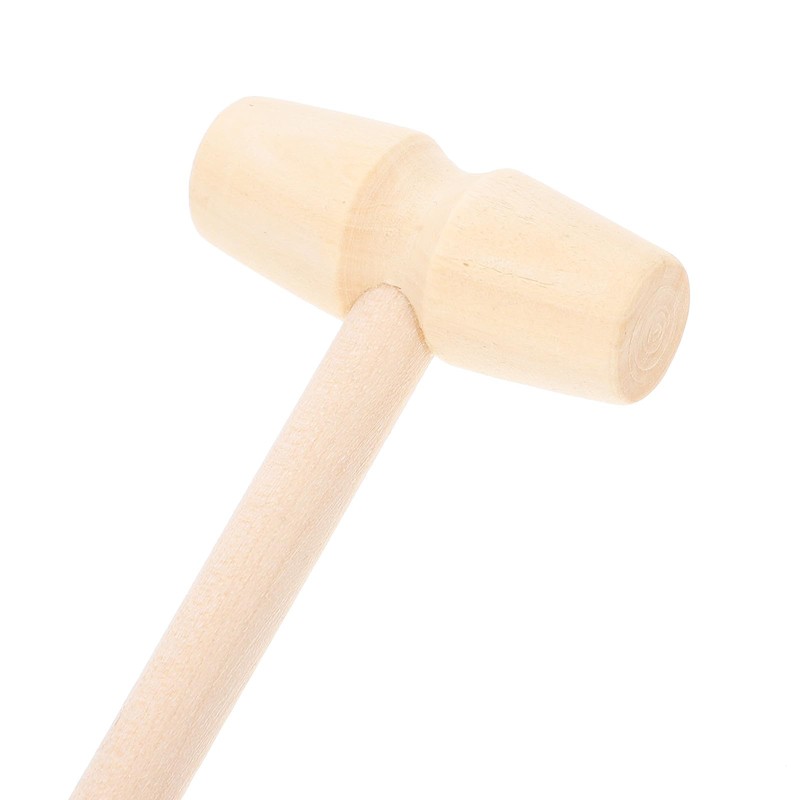 Alipis Set di 10 mini martelli e mazze in legno,