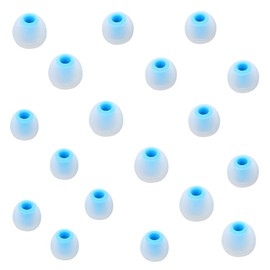 Earbud Tips Replacement Earbud Tips Ear Bud Replacement Pieces Silicone Soft and Comfortable Fit for Inner Hole from 3.8mm - 5.1mm Earphones 9 Pairs S/M/L Clear Blue