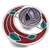Mackintosh Rose & Coils Brooch NEW 2018 (Red)