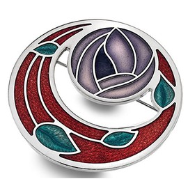 Mackintosh Rose & Coils Brooch NEW 2018 (Red)