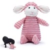 Zappi Co Pink Lamb Plush Dog Toy with Squeaker -