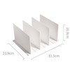 Shelf Divider White Sturdy Plastic Easy Assembly Adjustable Vertical Handbag