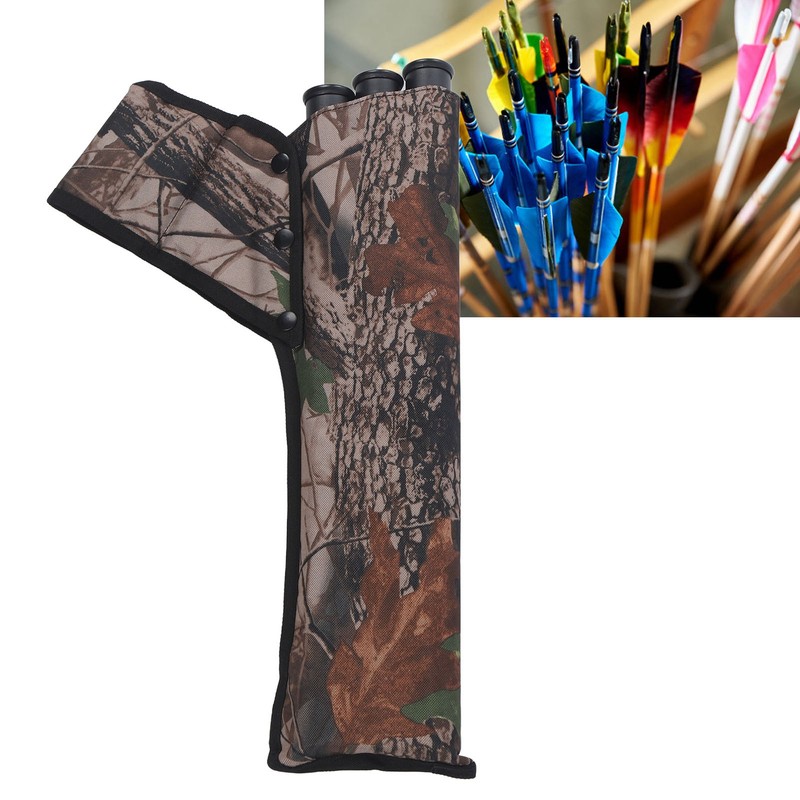 3 Tubes Hip Quiver Waist Hanged Arrow Archery Carry Bag